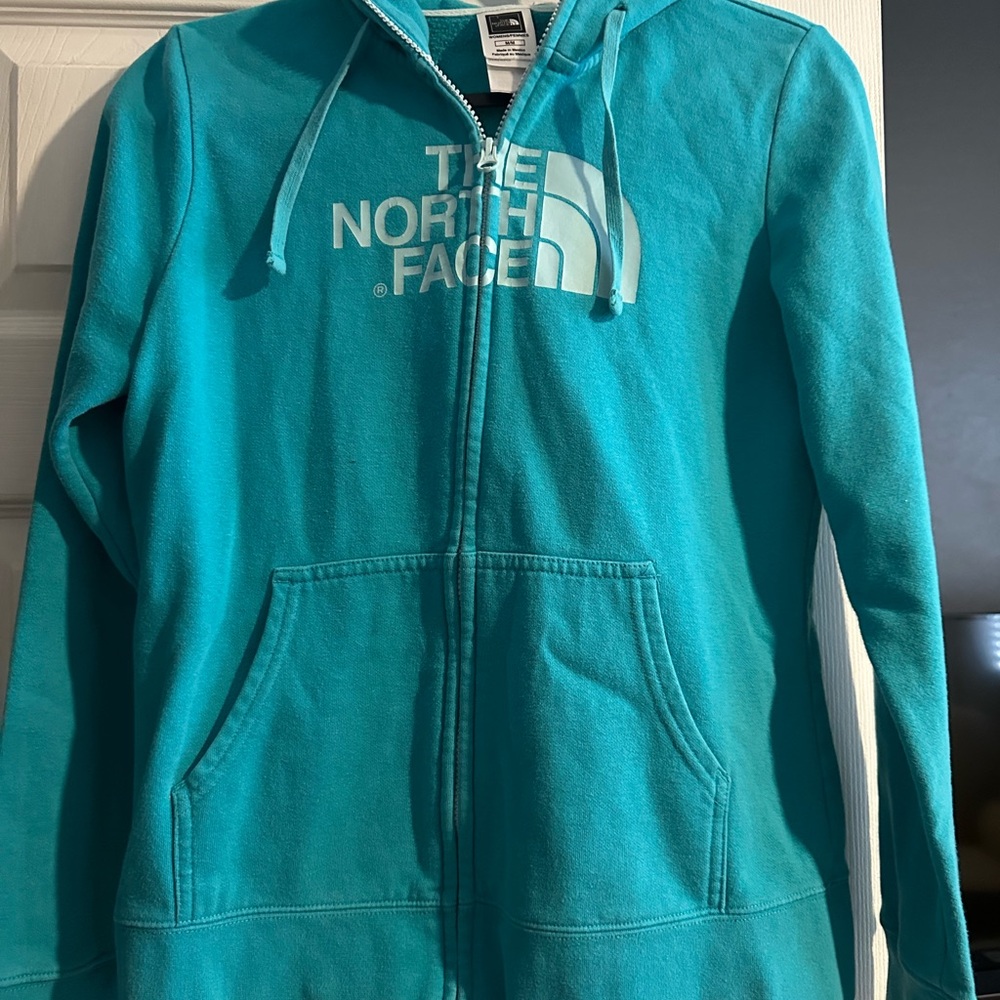 The North Face Turquoise Zip-Up Hoodie